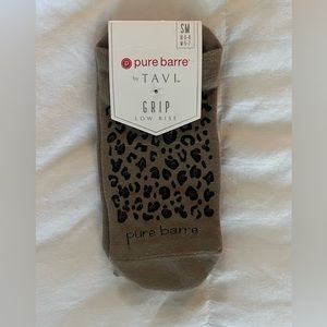 NEW Pure Barre Tan Leopard Socks